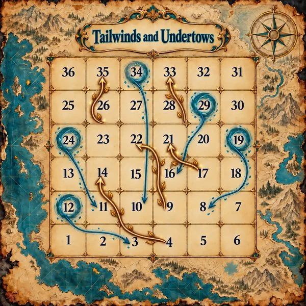 Tailwinds and Undertows game board